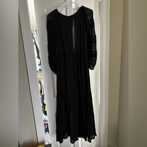 Aritzia Wilfred Whimsy Black Maxi Dress